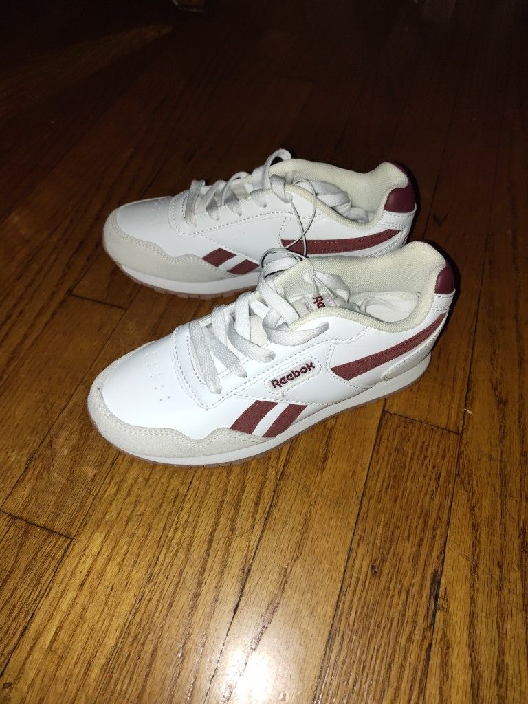 Reebok White Burgundy Red