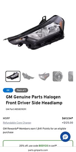 2023-2026 Chevy Colorado headlamp