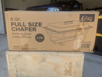 3pk Full sized Chafer Set Pans Cookout