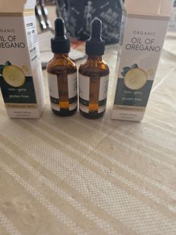 2 New organic Oil of oregano Large 60 ml.good taste, healthy food. Pickup East side and Cash Only.