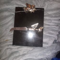 Marble Cheese Cutting Board With Knife 