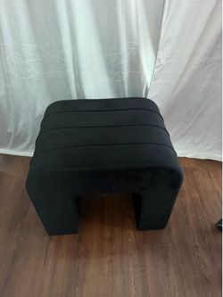 Velvet stool ottoman