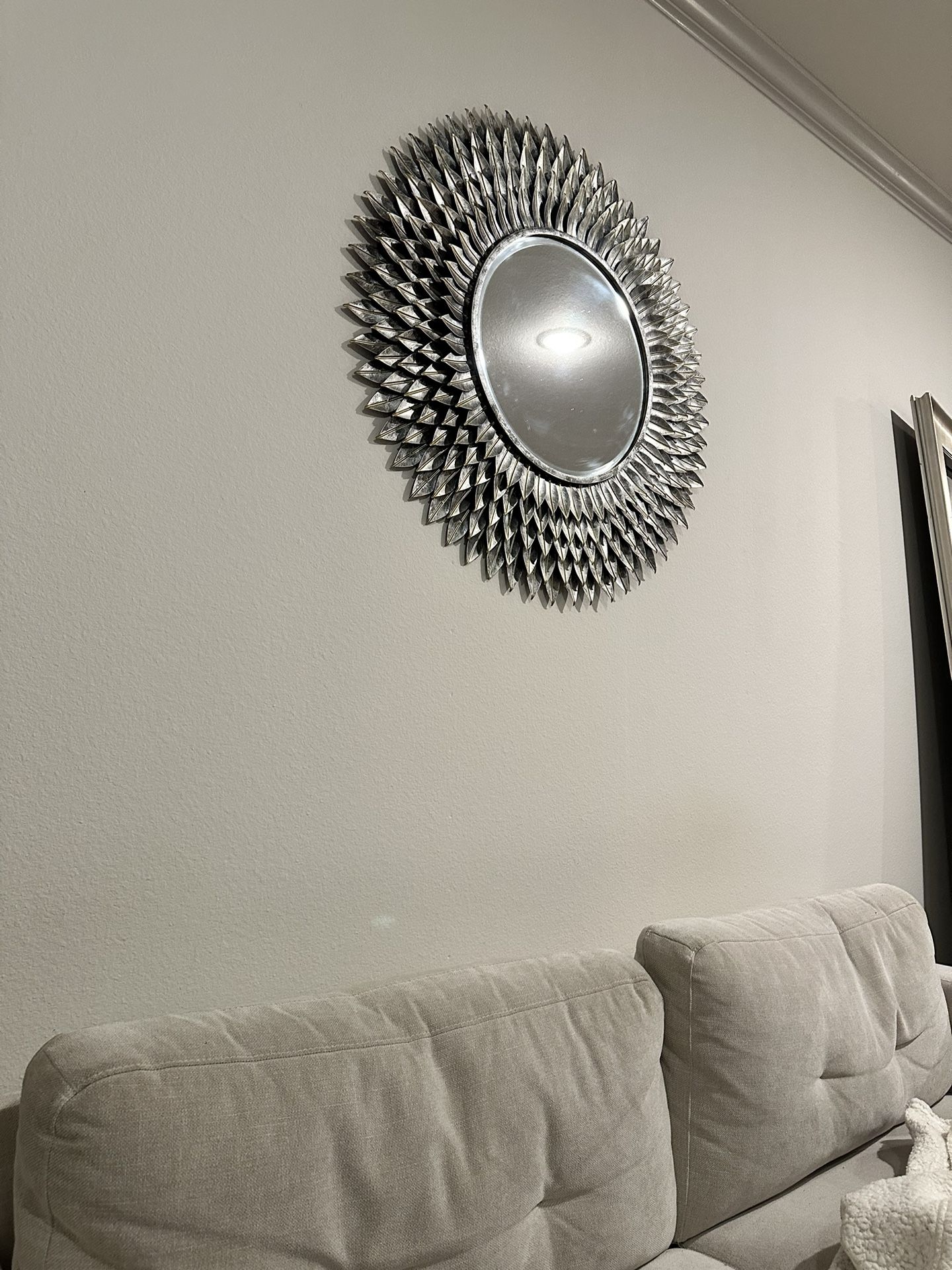 Heavy Sunflower Accent Mirror