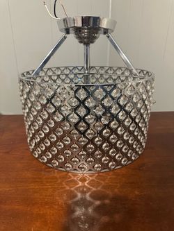 Crystal 4-light Round Ceiling Chandelier