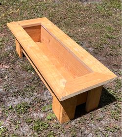 Red Cedar Planter Box — 24x6x6 — Handmade Premium Wood