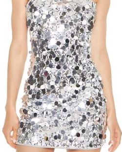 Silver Sequin Mini Dress Size M