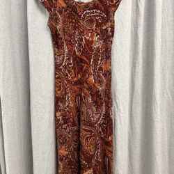 Vtg Rampage Dress M USA Paisley