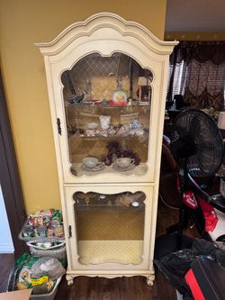 French Provincial Curio Display Cabinet