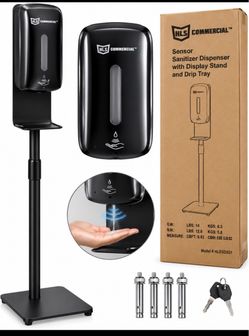 Hand sanitizer dispenser with a floor stand