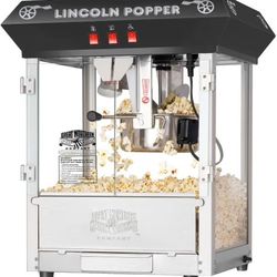 Popcorn Machine Stainless Steel Lincoln Popper NEW