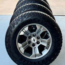 Good Set 🔥 Chevy Z71 Silverado / Tahoe 18" Wheels And Goodyear Tires