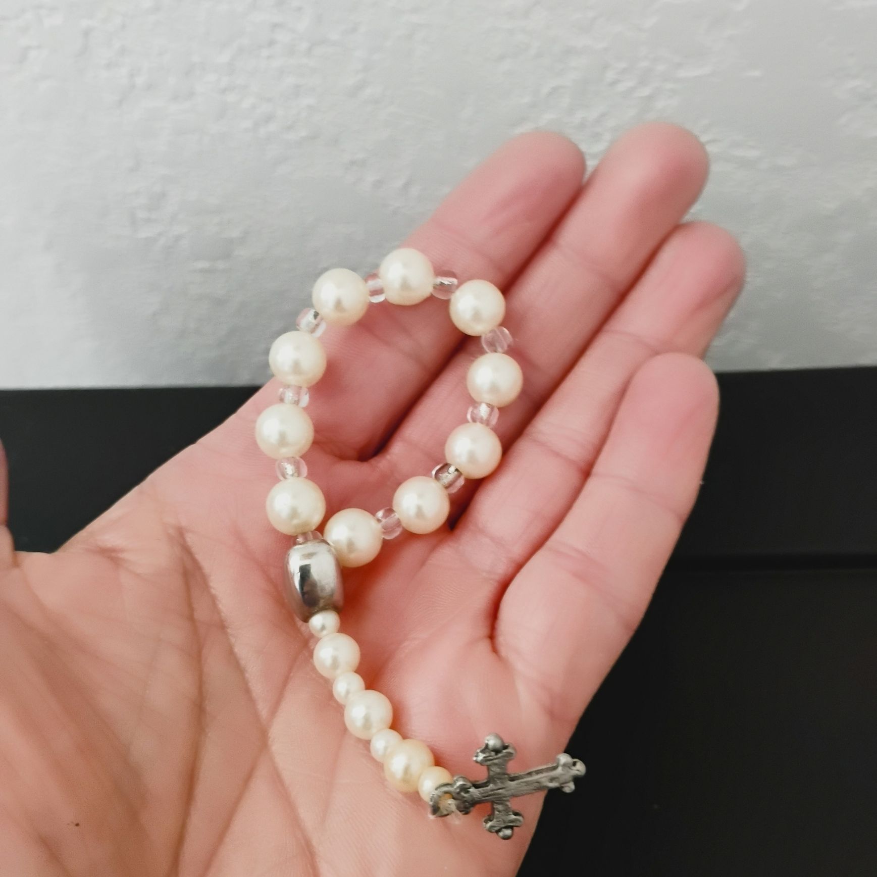 Miniature Rosary with Vintage Cross