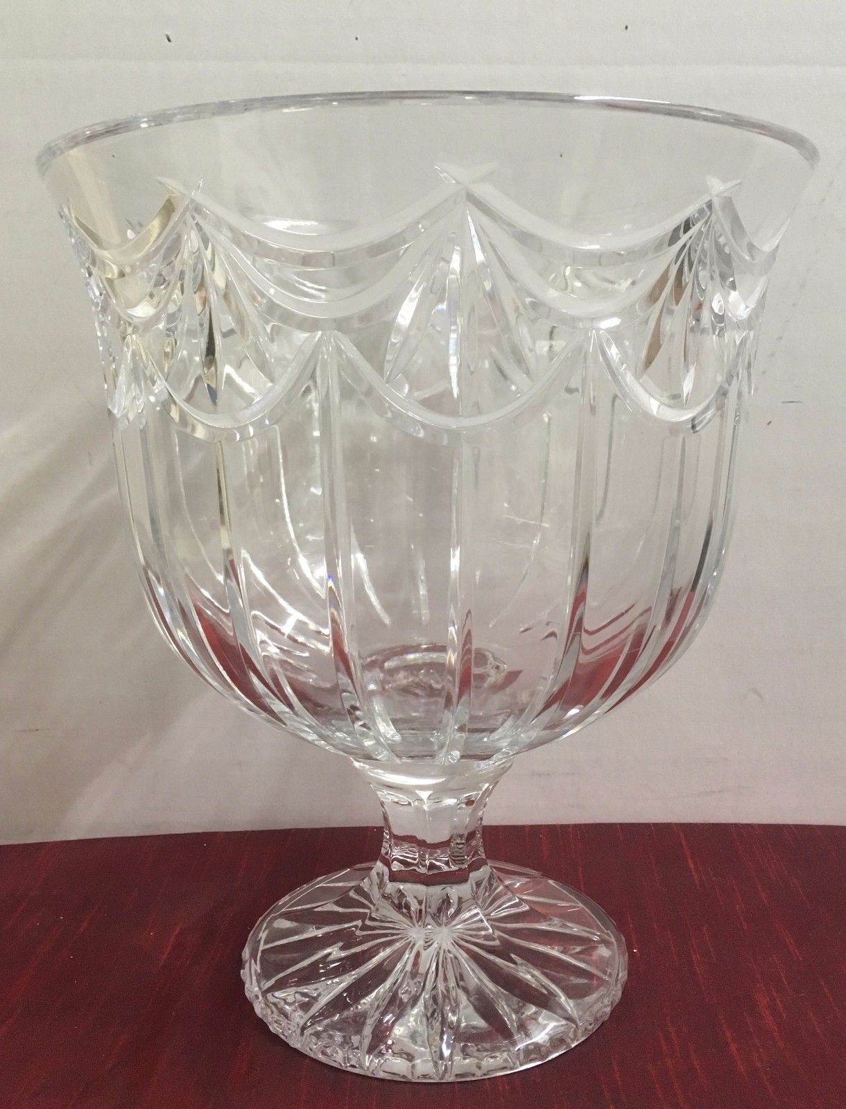 New Shannon Crystal Pedestal Footed Serving Bowl