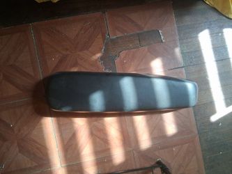 Black Vinyl Motorcycle Seat