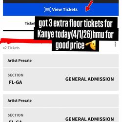Kanye west floor tickets