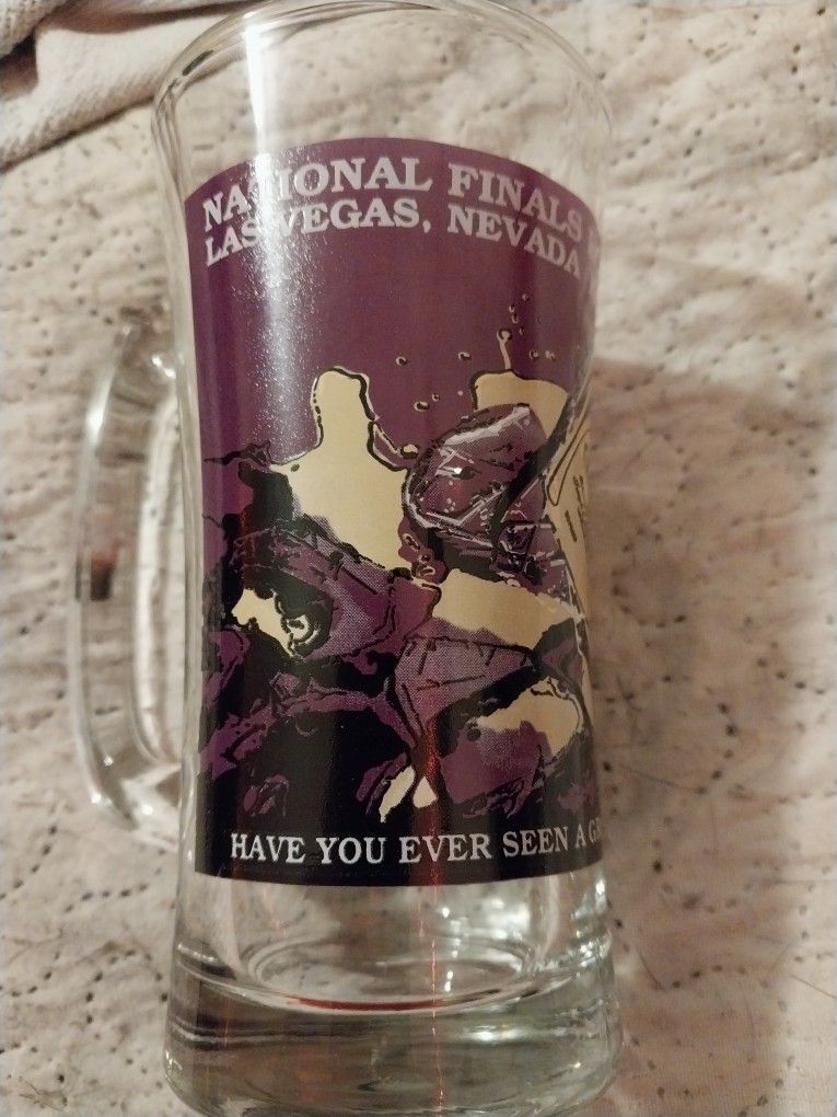 National Finals Rodeo Las Vegas Nevada 1991crown Royal Glass