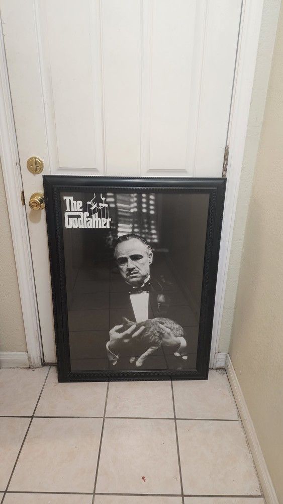The Godfather Poster With Frame Perfect For Garage