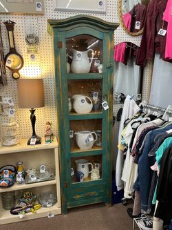 Rustic Green Cabinet w/ Drawer