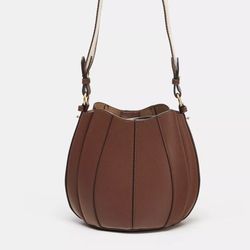 Zara brown bucket Bag