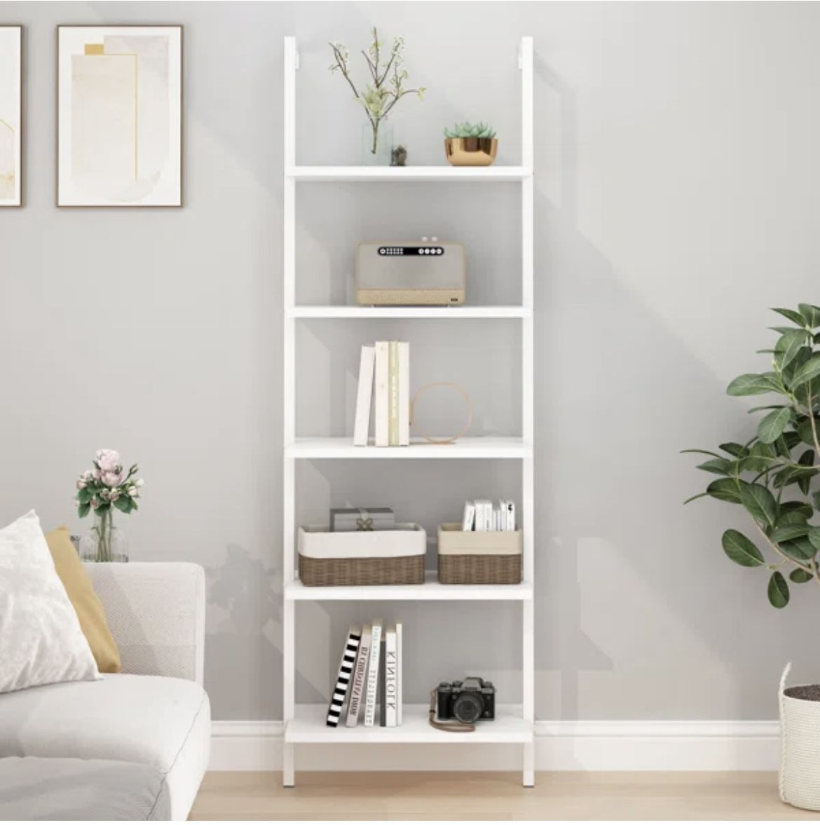 Ladder Bookshelves, 2, White