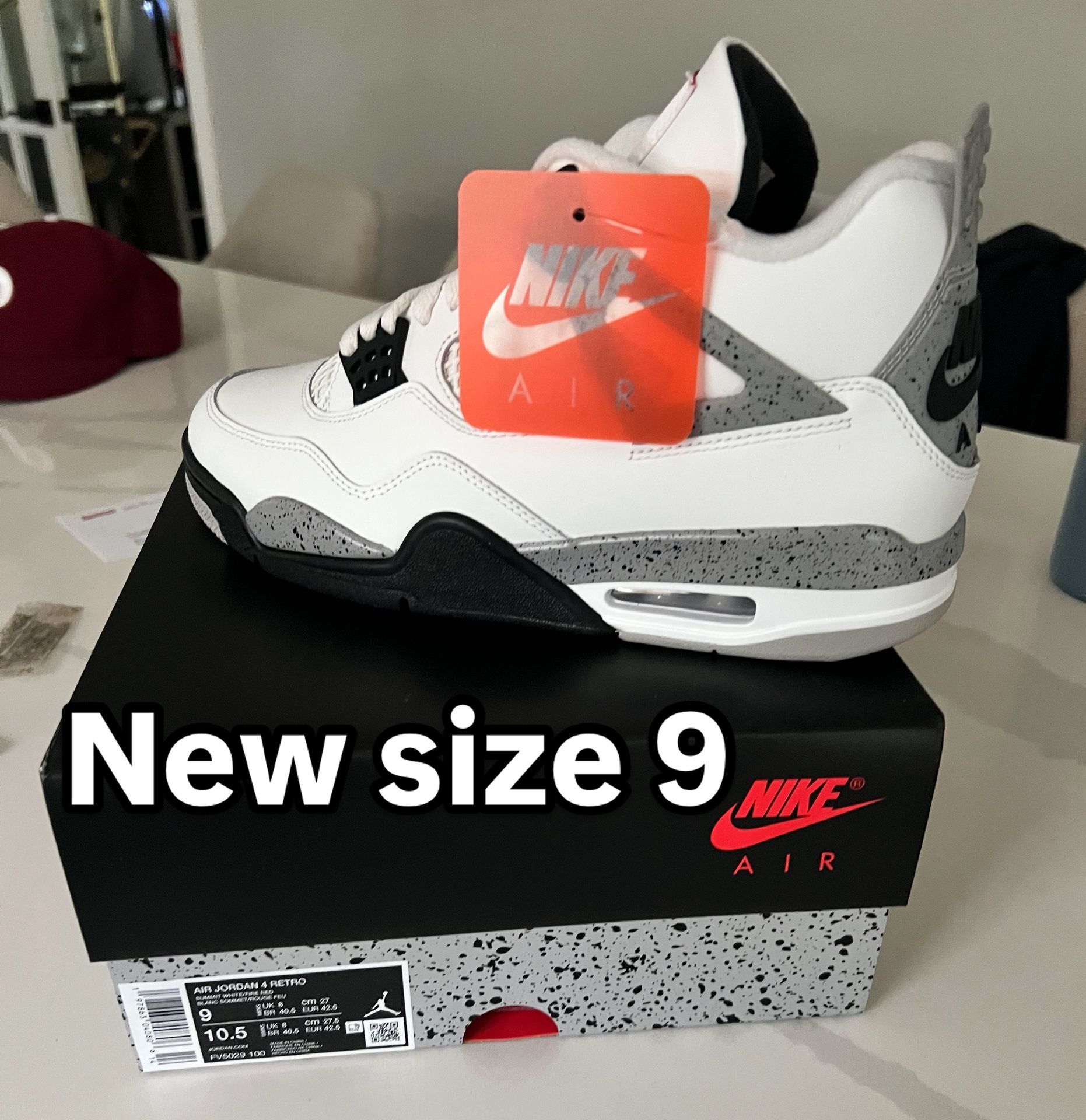 Brand New Jordan Retro 4 White Cement Size 9
