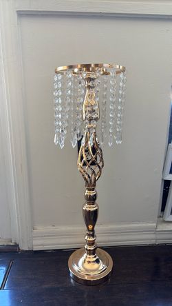 Gold table centerpiece floral vase
