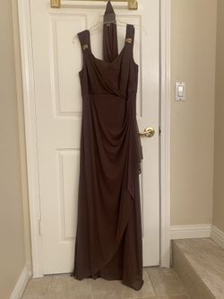 Brown Floor Length Dress. Size 16.