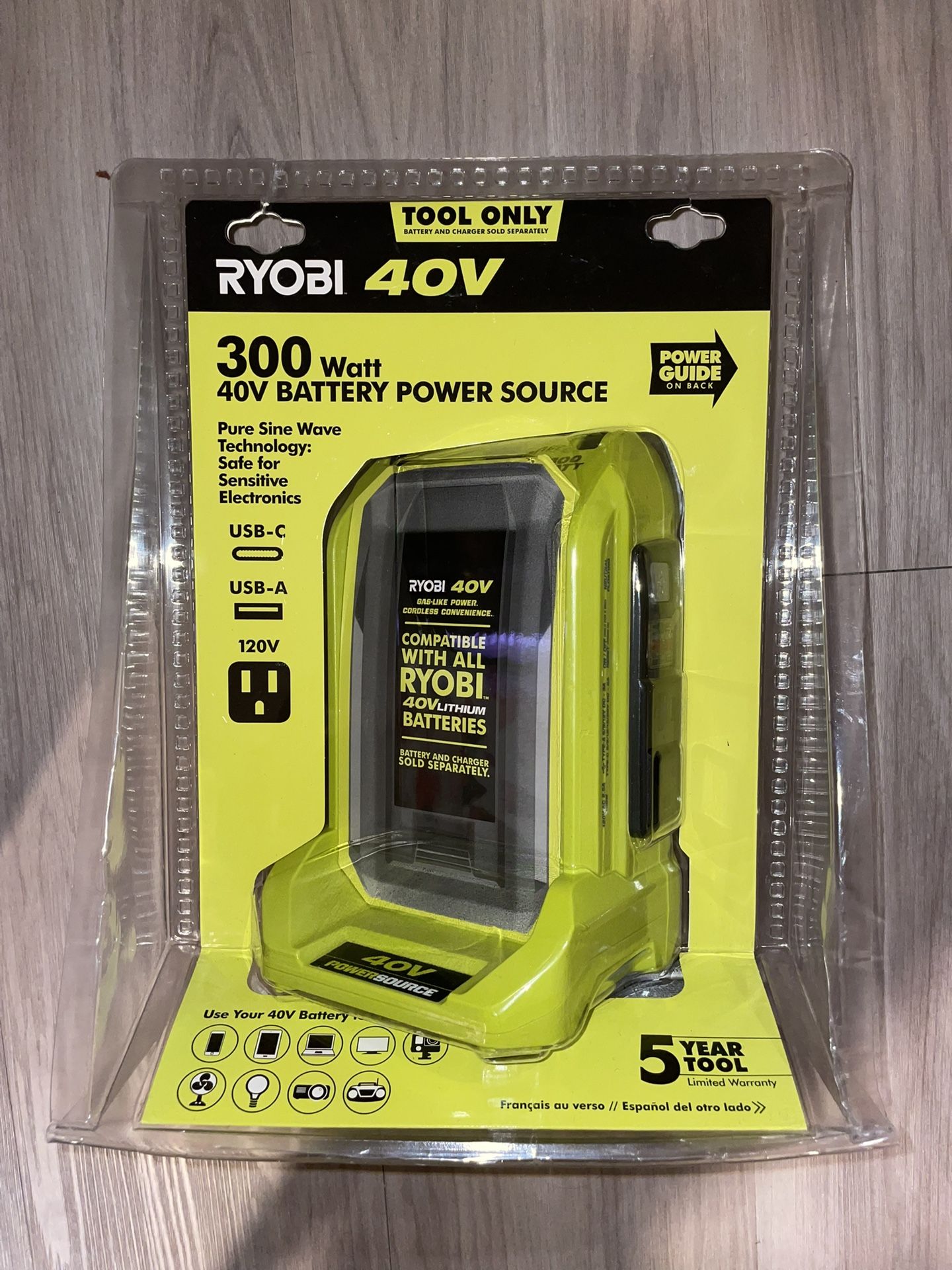 Ryobi 300 Watt 40v Battery Power Source