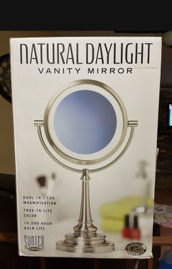 Dual Sided LED Lights Mirror, 10 X Magnifying Mirror 