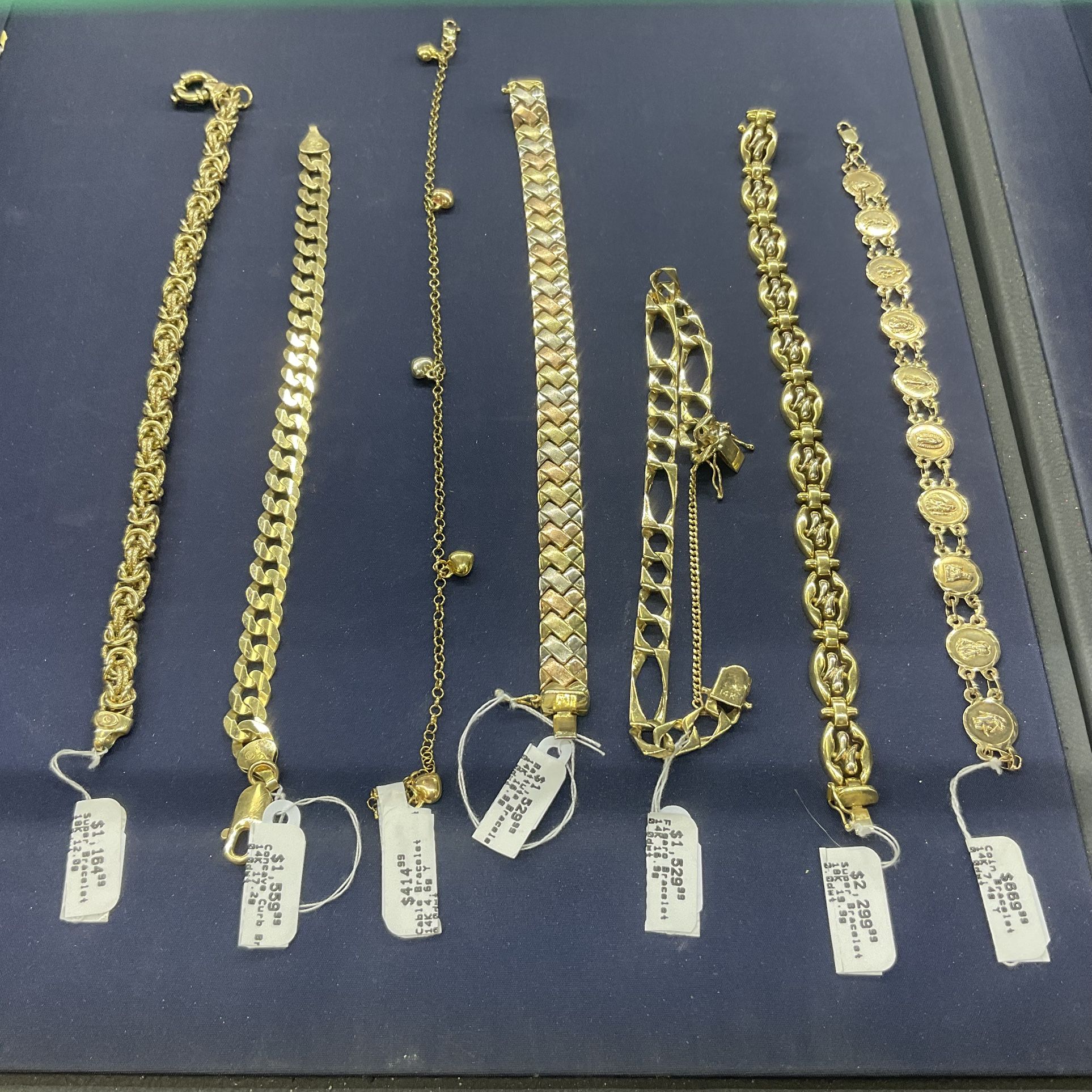 Various Gold Braceletes/ Anklets