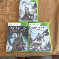 Assassin Creed III AND IV AND REVELATION Xbox 360