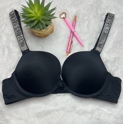 36C-🖤 Black Rhinestone Straps  Bra🖤 Brand New No Tags!