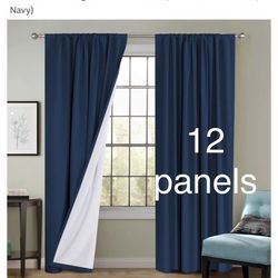 Navy Blue Blackout Curtains. Open To Trades For New Above Ground Pool  Or Patio Furniture 
