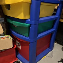 Storage Bin Drawers Colorful 