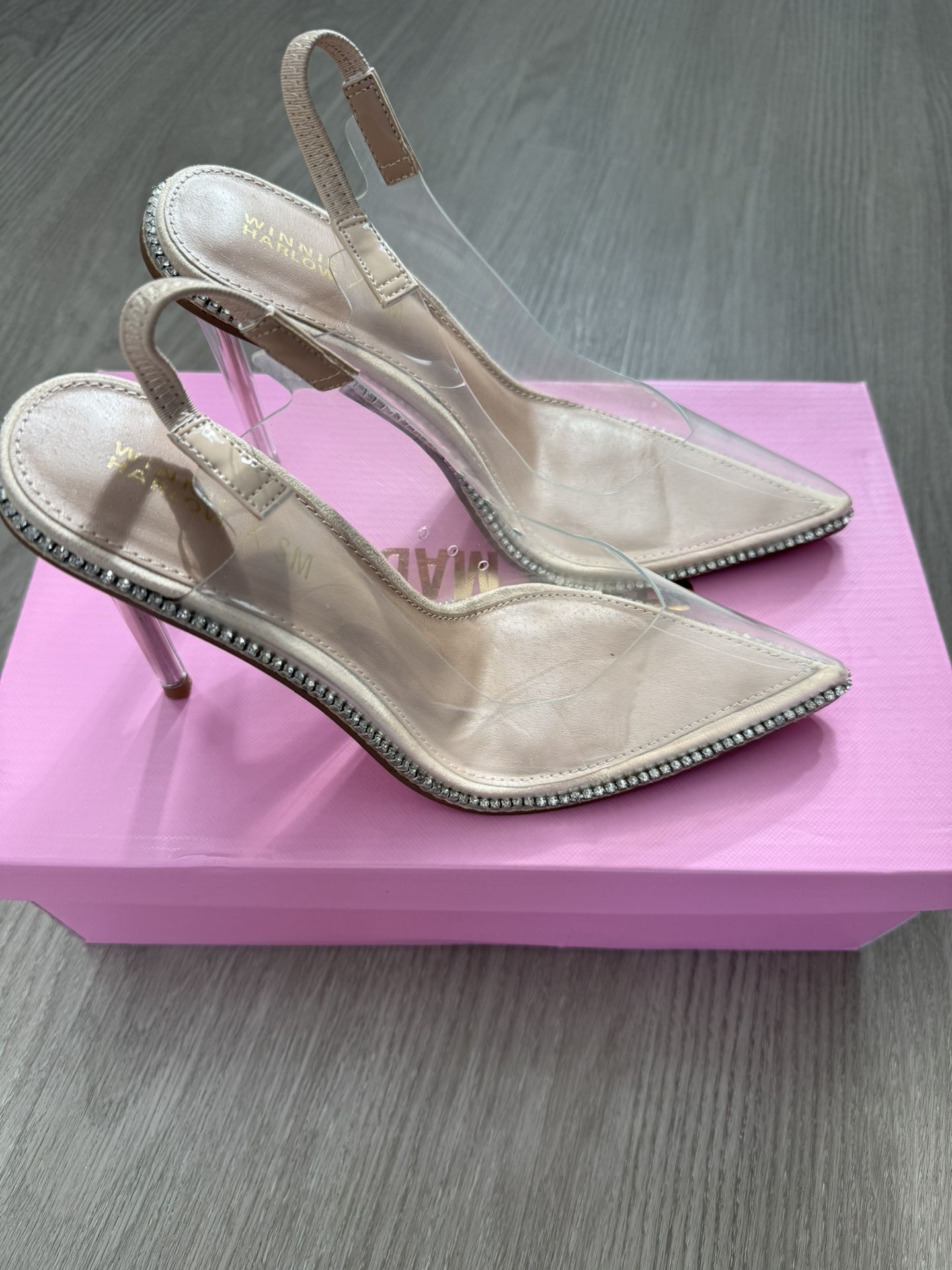 Steve Madden x Winnie Harlow Clear Heels 7.5