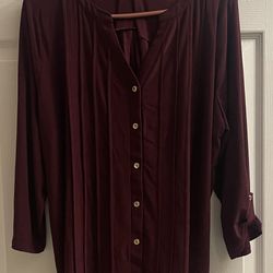 Brand New Ladies Burgundy Top Size 2X