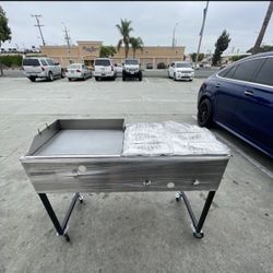 Plancha De 24” Con Doble Vaporera | Incluye Manguera Con Regulador