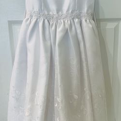 First Communion or Flower Girl Dress And Veil 