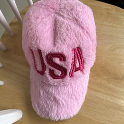 pink soft USA hat