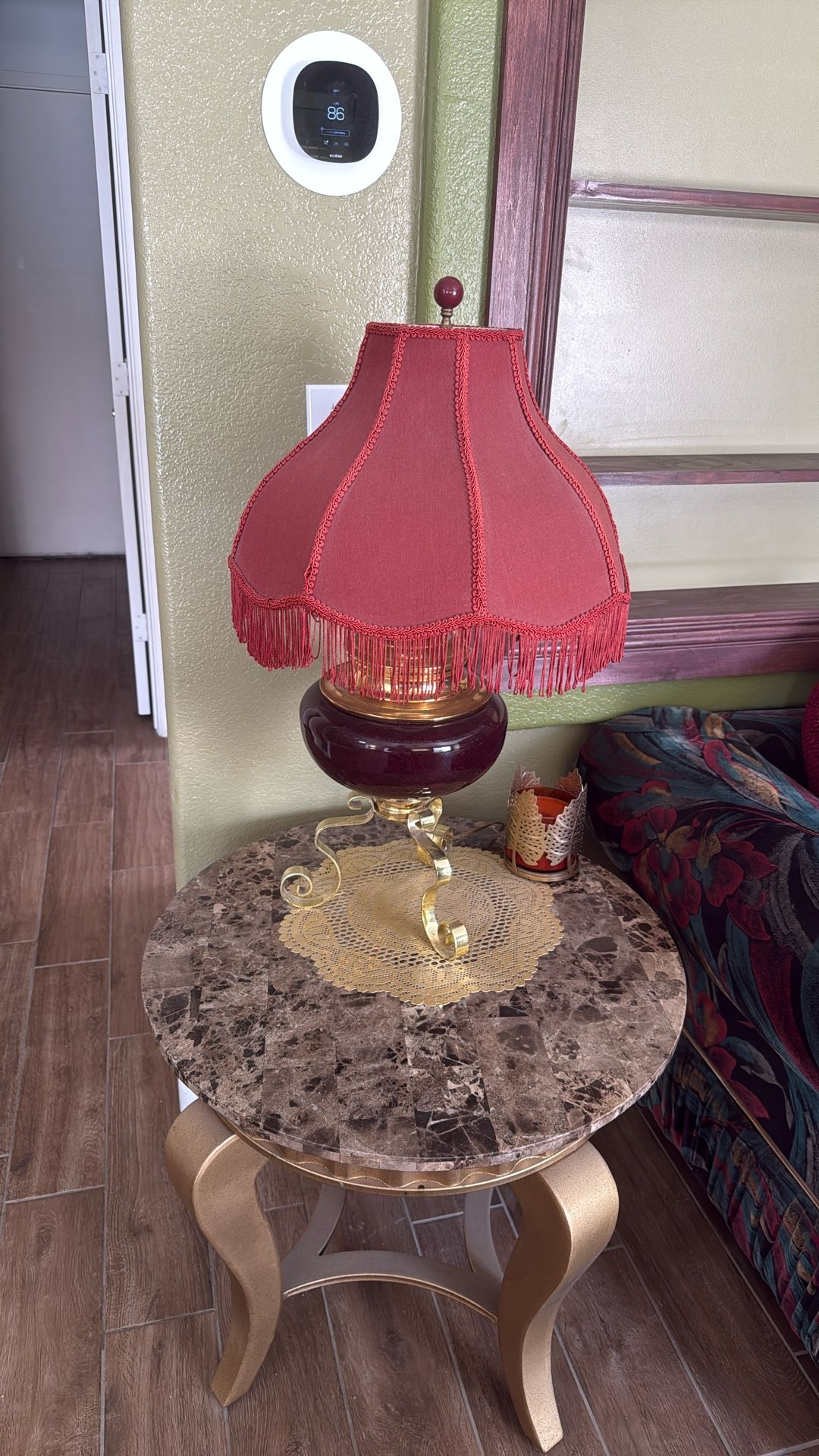 Cranberry Antique Lamps (2)