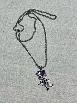 Foldable Girl Robot Bow Necklace with Enamel Heart and Stone Eyes
