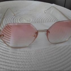 Pink Clear Glasses 