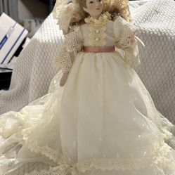 Vintage Porcelain Doll Tree Topper