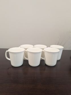 Corning White Corelle Mugs 8 Oz 6ct