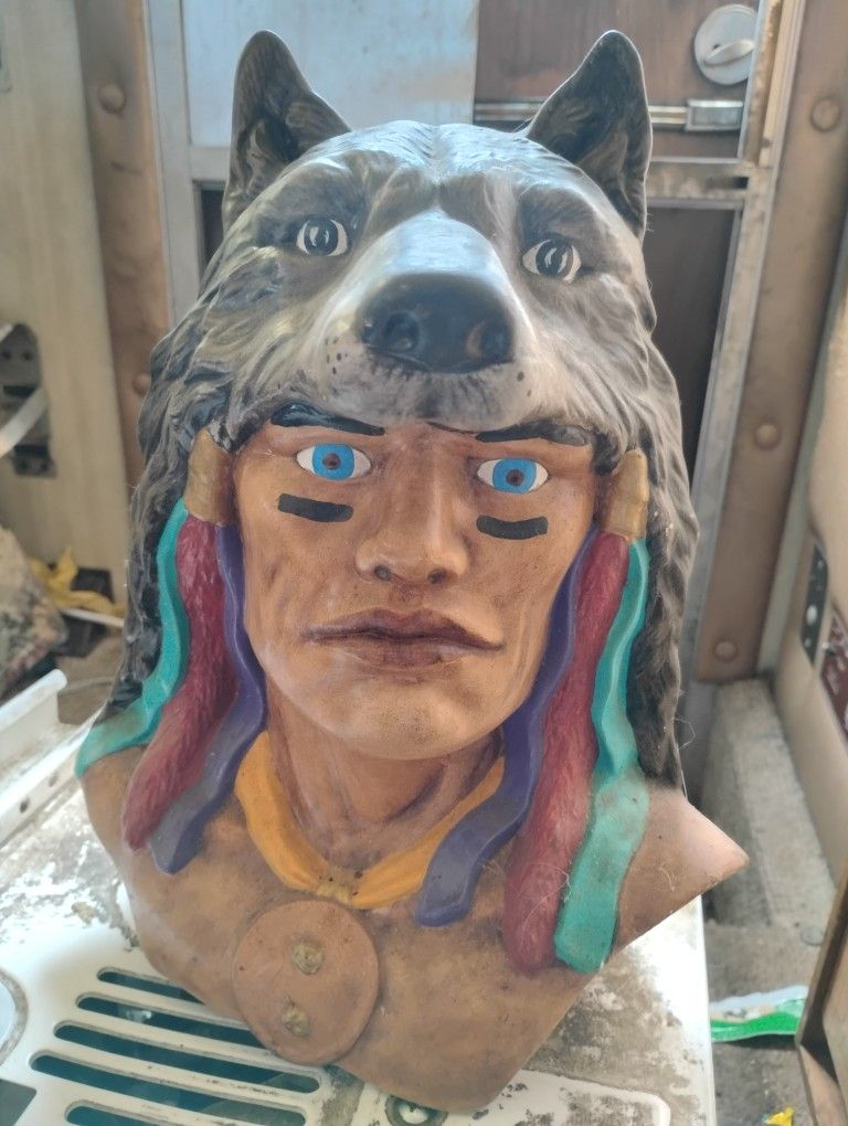 Porsilian Native American Statue Figure Decorations