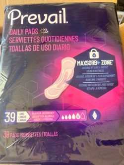 Prevail Daily Pads Long Maximum Absorbency 39-Count