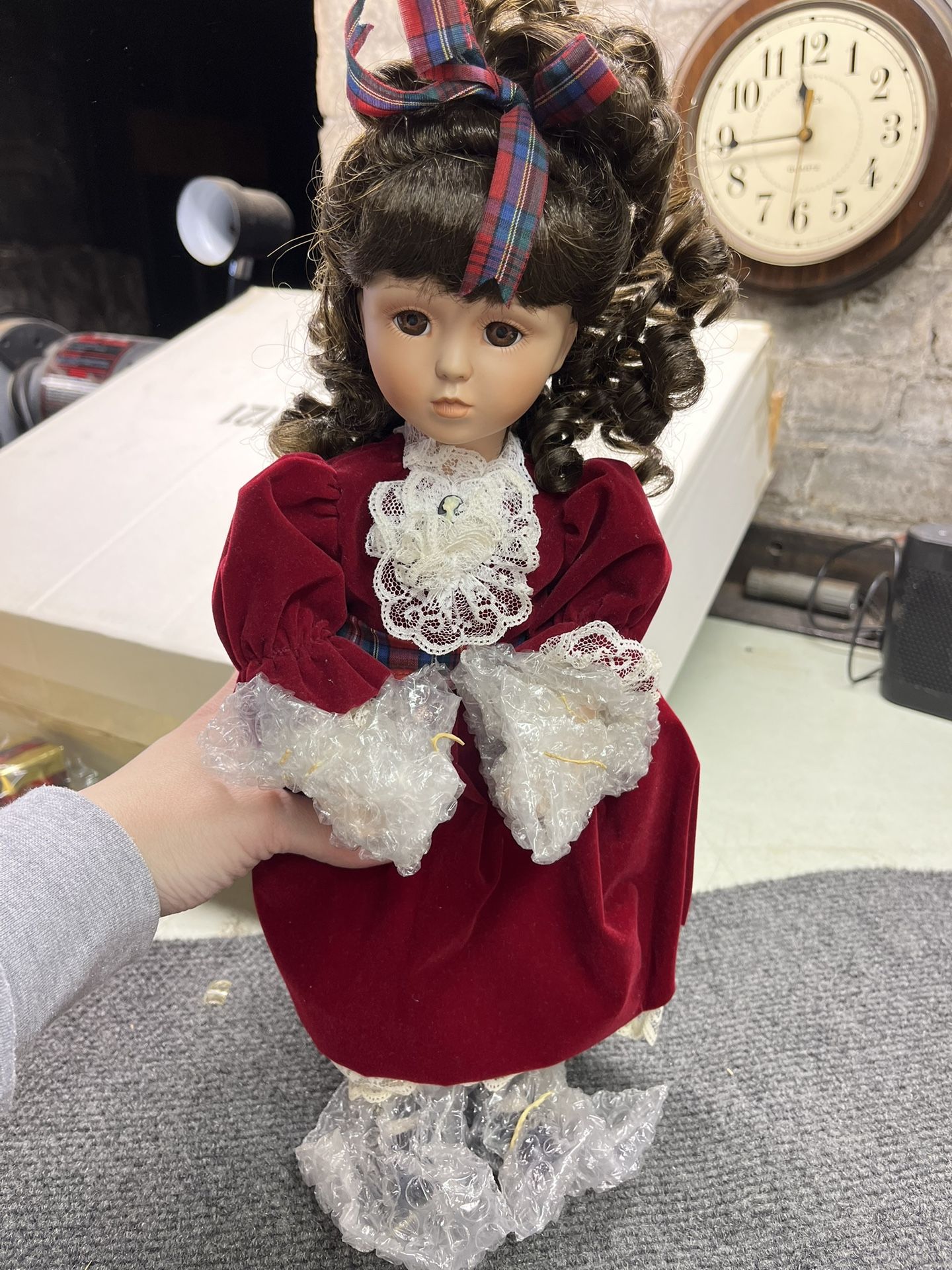 Christmas Porcelain Doll
