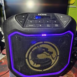 Custom ION Audio Game Day Party Portable Bluetooth Speaker with Mortal Kombat Dragon