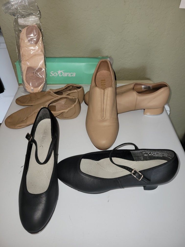 Women's Dance Shoes Size 8: Tap, Jazz, Ballet