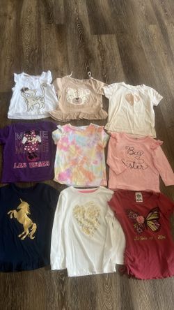 Lote de 9 Playeras para Niña Talla 4 / 4T (DKNY, Isaac Mizrahi, Disney)